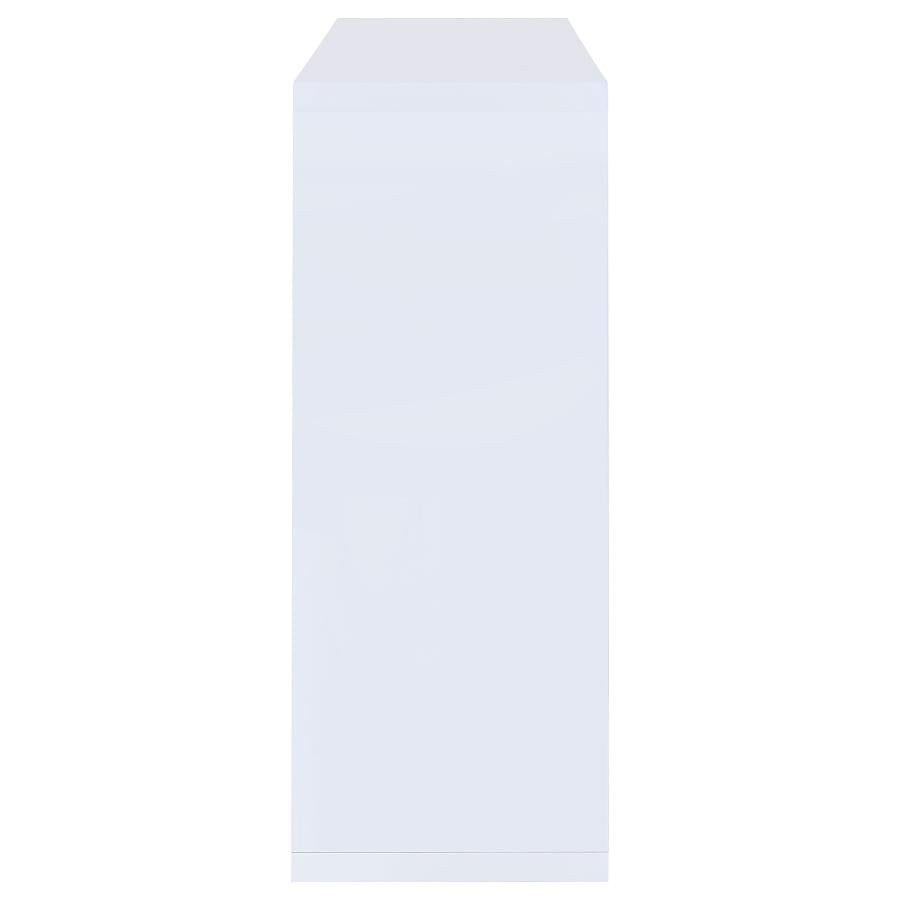 Prescott Rectangular 2-shelf Bar Unit Glossy White - (100167)
