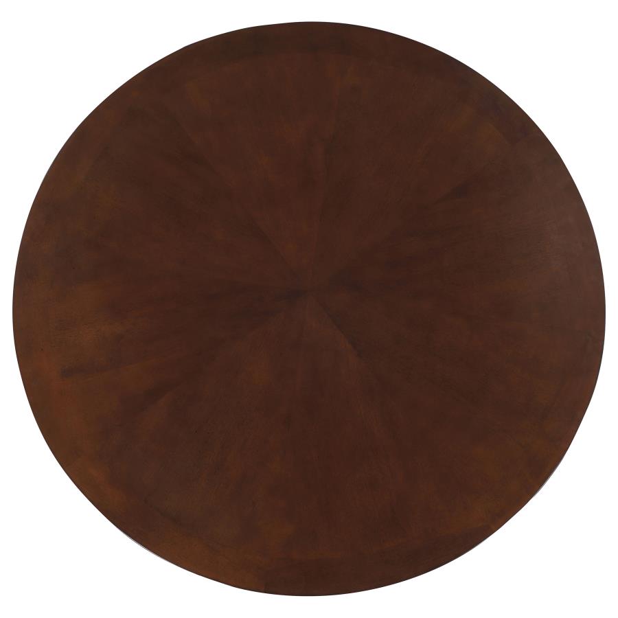 Marietta Round Wooden Game Table Tobacco - (100171)