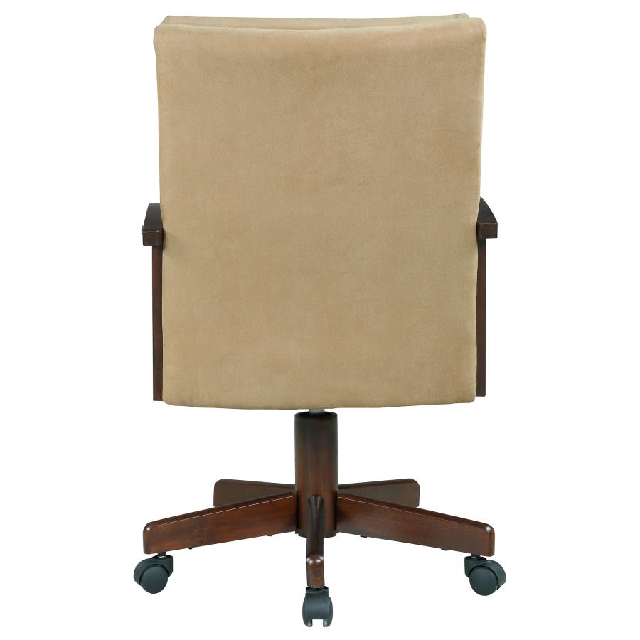 Marietta Upholstered Game Chair Tobacco and Tan - (100172)