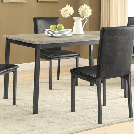 Garza Rectangular Dining Table Black - (100611)