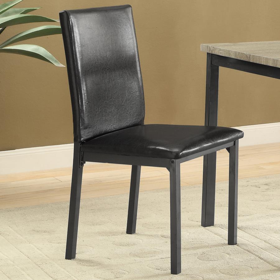 Garza Upholstered Dining Chairs Black (set of 2) - (100612)