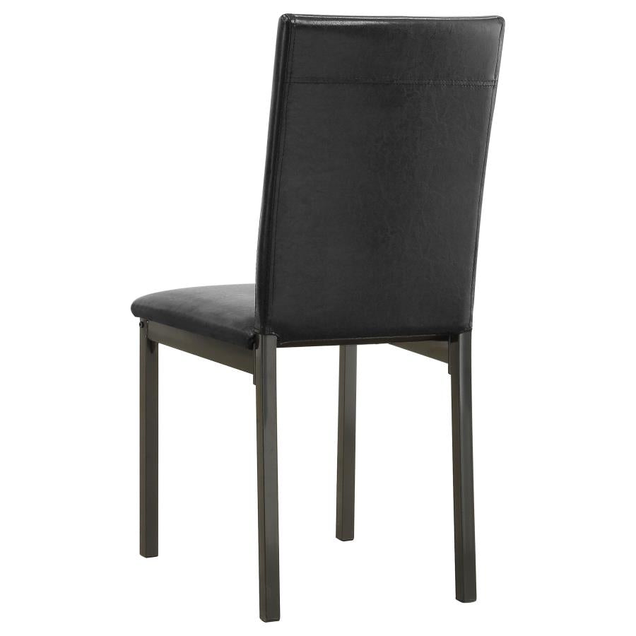 Garza Upholstered Dining Chairs Black (set of 2) - (100612)