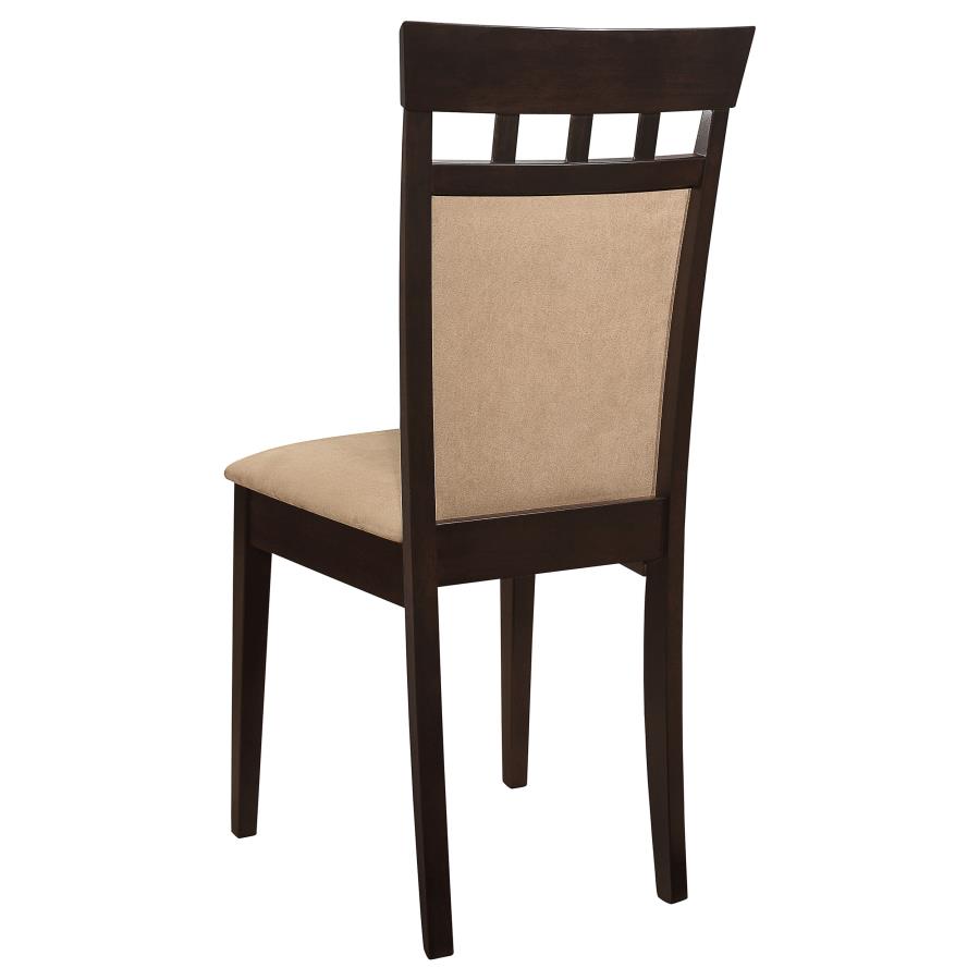 Gabriel Upholstered Side Chairs Cappuccino and Tan (set of 2) - (100773)