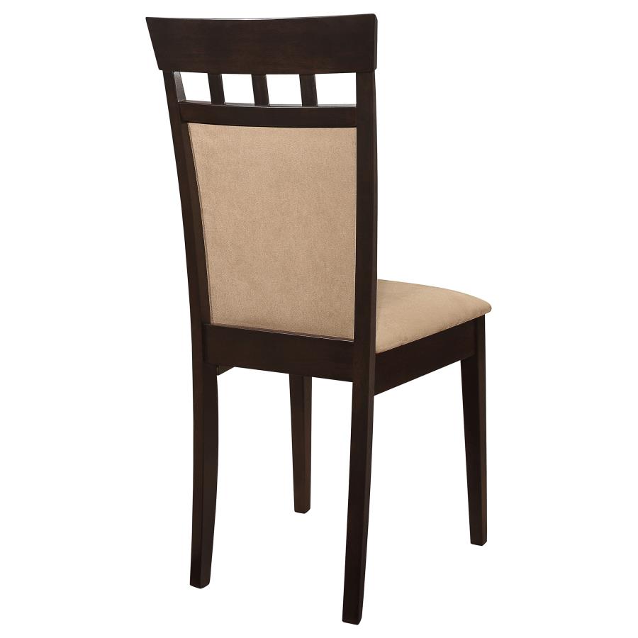 Gabriel Upholstered Side Chairs Cappuccino and Tan (set of 2) - (100773)