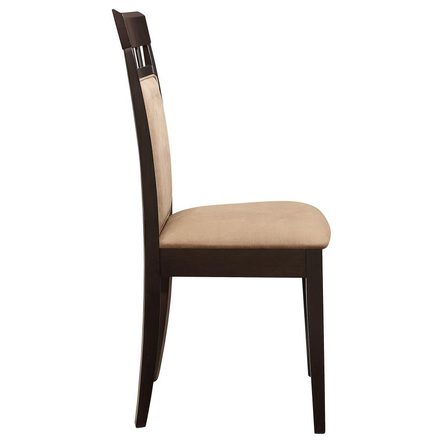 Gabriel Upholstered Side Chairs Cappuccino and Tan (set of 2) - (100773)