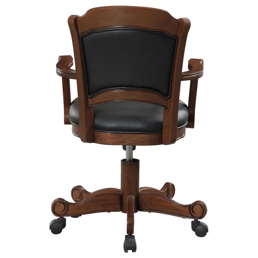 Turk Game Chair With Casters Black and Tobacco - (100872)