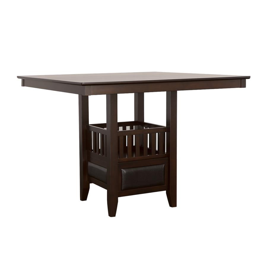 Jaden Square Counter Height Table With Storage Espresso - (100958)