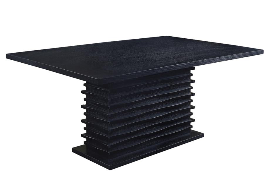 Stanton Contemporary Black Rectangular Dining Table - (102061)