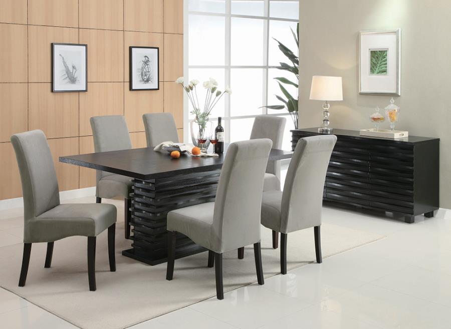 Stanton Contemporary Black Rectangular Dining Table - (102061)