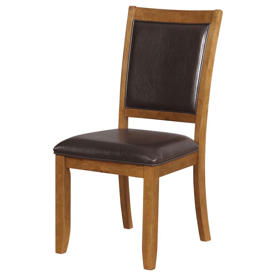 Nelms Upholstered Side Chairs Deep Brown and Dark Brown (set of 2) - (102172)