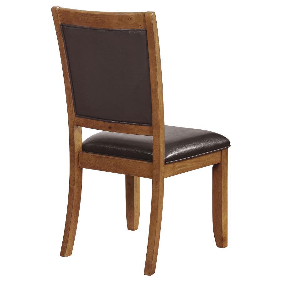 Nelms Upholstered Side Chairs Deep Brown and Dark Brown (set of 2) - (102172)