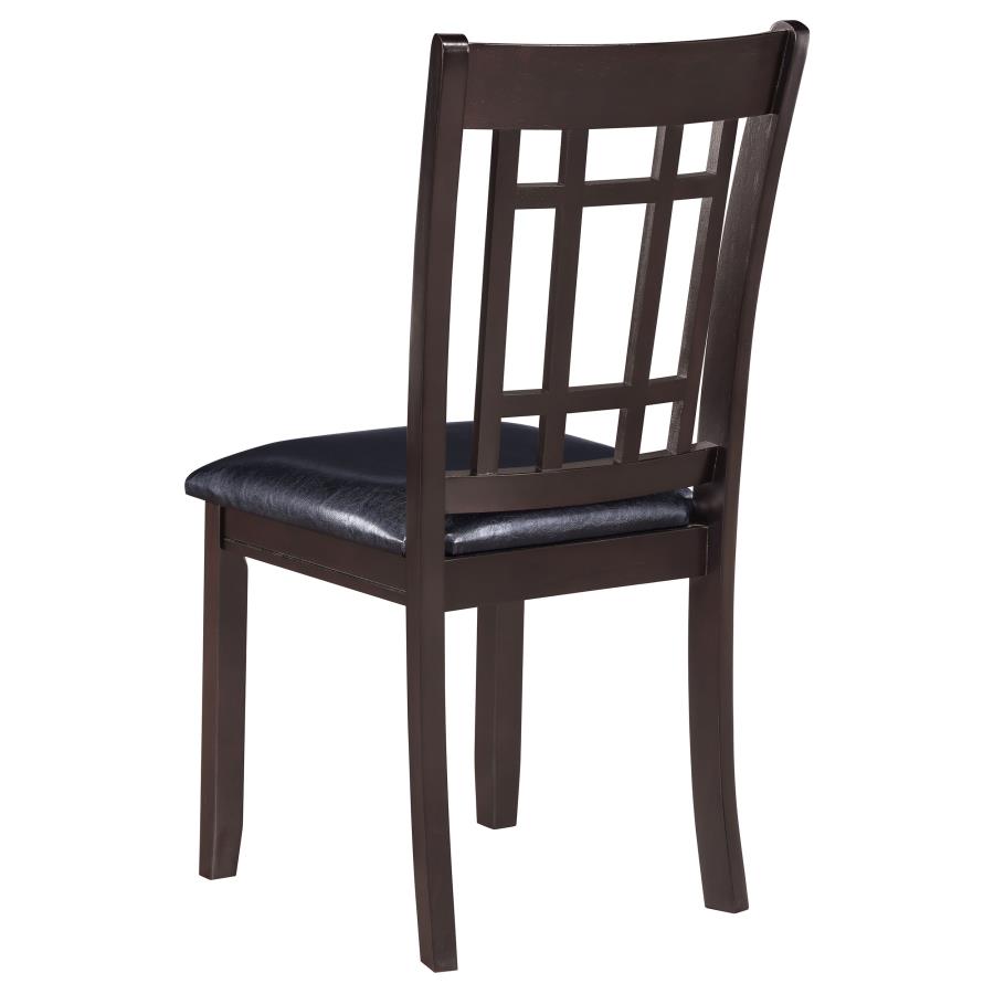 Lavon Padded Dining Side Chairs Espresso and Black (set of 2) - (102672)