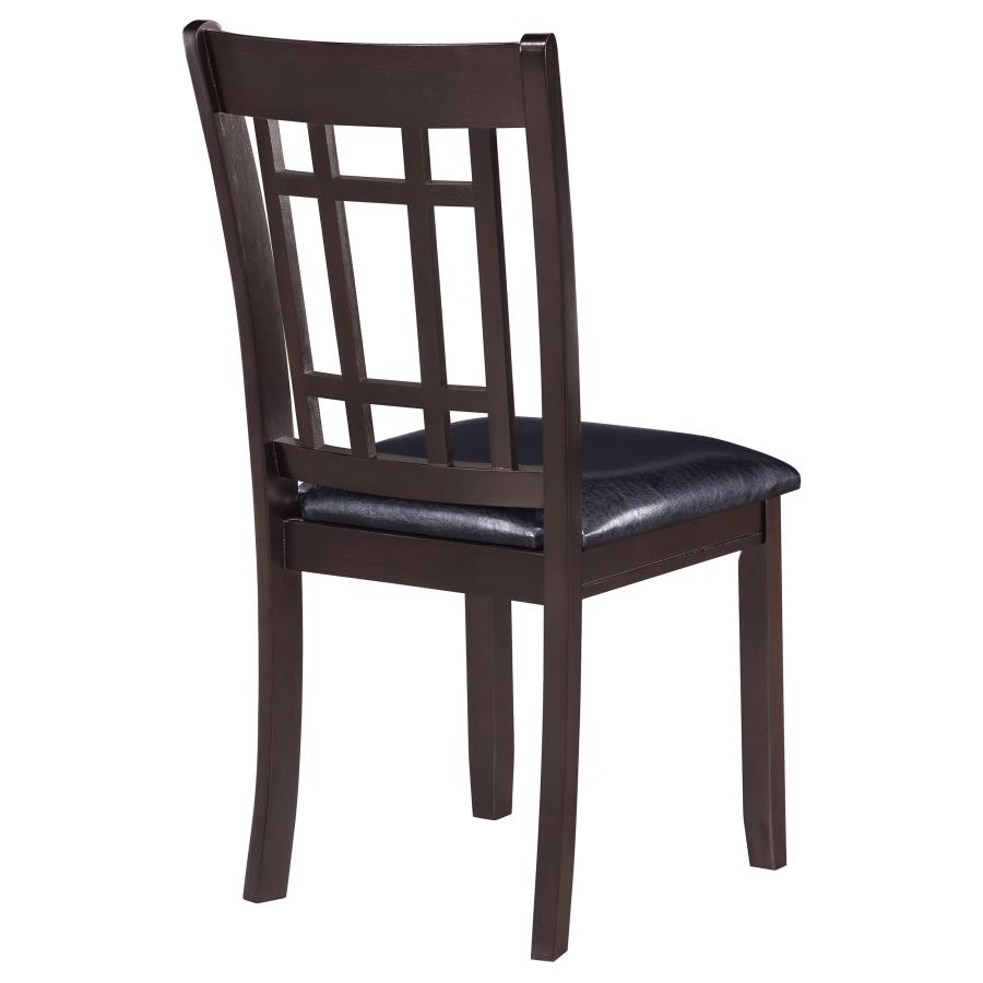 Lavon Padded Dining Side Chairs Espresso and Black (set of 2) - (102672)