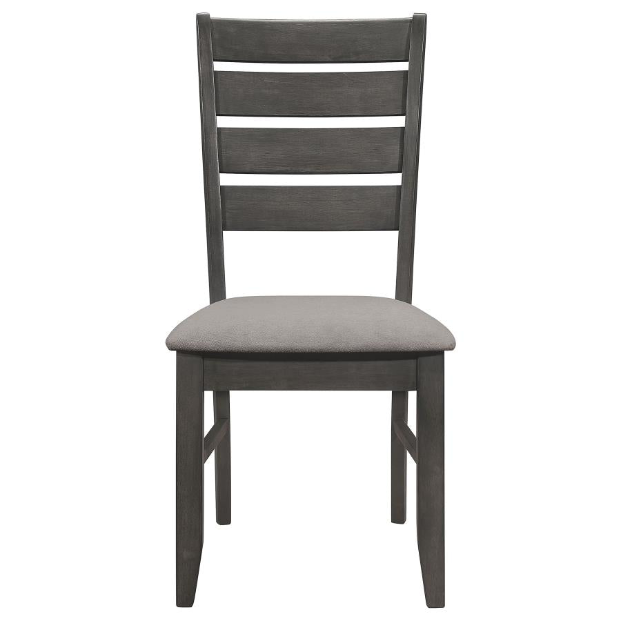 Dalila Ladder Back Side Chair (set of 2) Grey and Dark Grey - (102722GRY)