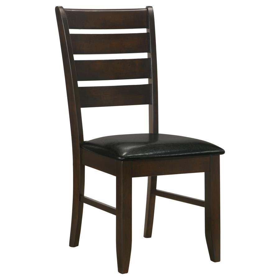 Dalila Ladder Back Side Chairs Cappuccino and Black (set of 2) - (102722)
