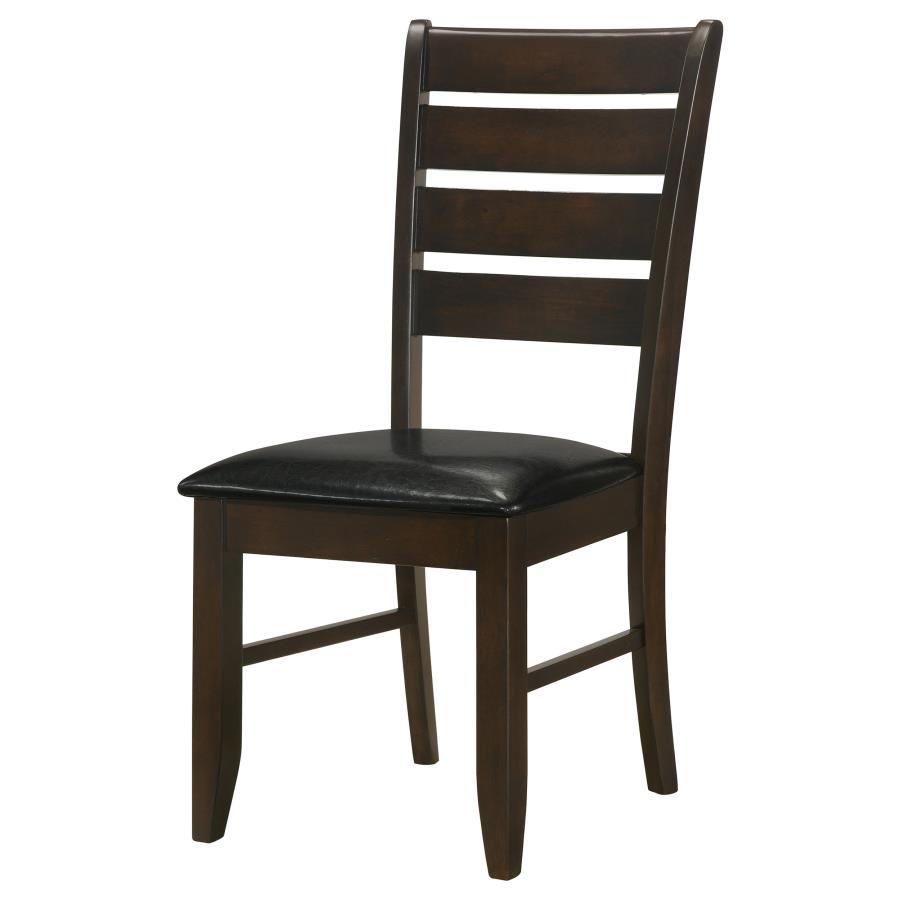 Dalila Ladder Back Side Chairs Cappuccino and Black (set of 2) - (102722)