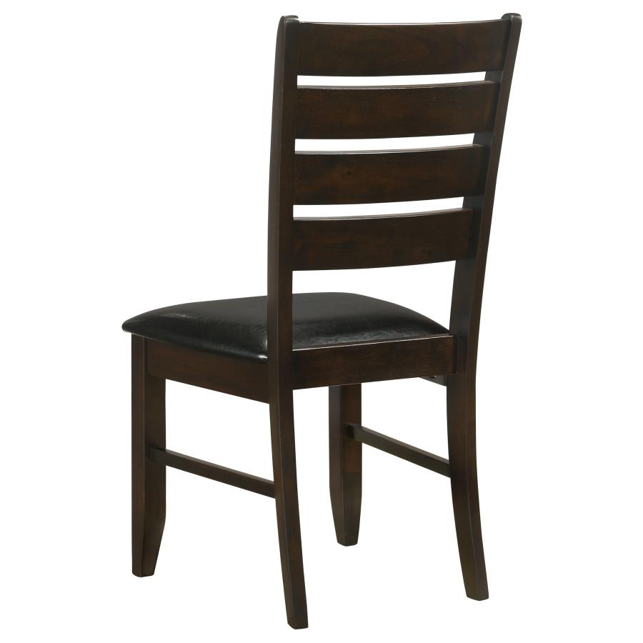 Dalila Ladder Back Side Chairs Cappuccino and Black (set of 2) - (102722)