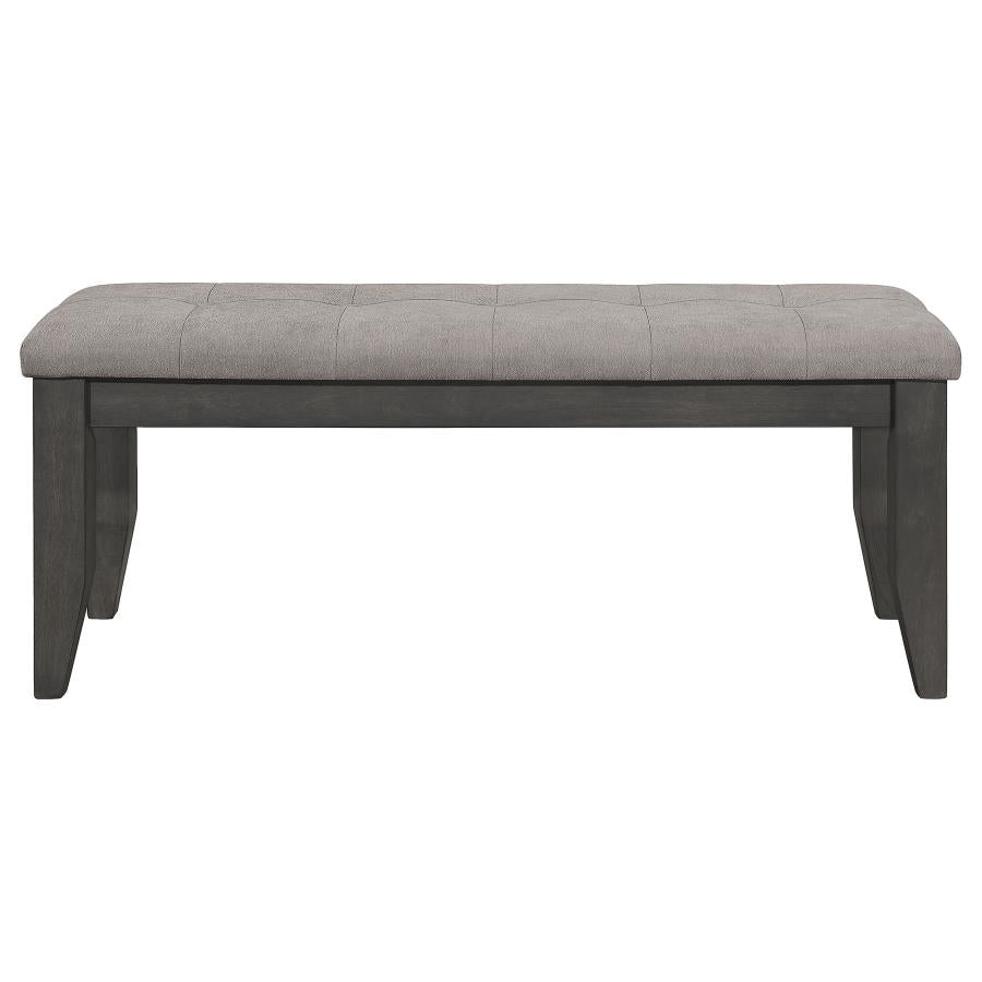 Dalila Padded Cushion Bench Grey and Dark Grey - (102723GRY)