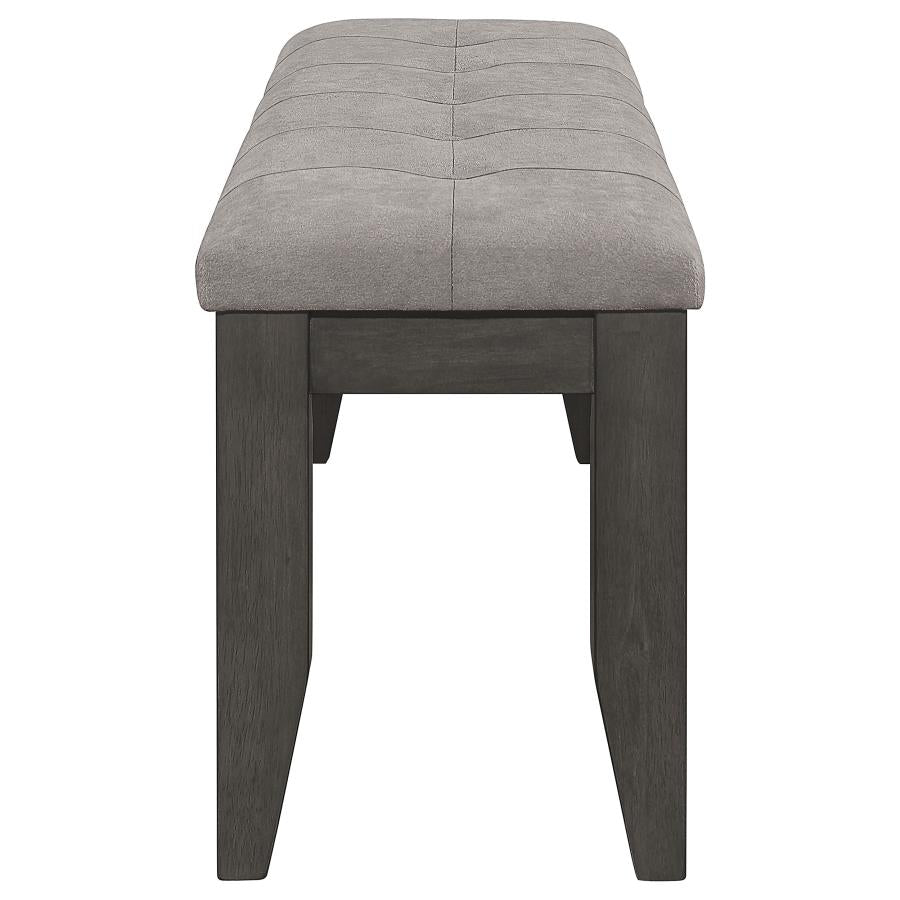 Dalila Padded Cushion Bench Grey and Dark Grey - (102723GRY)