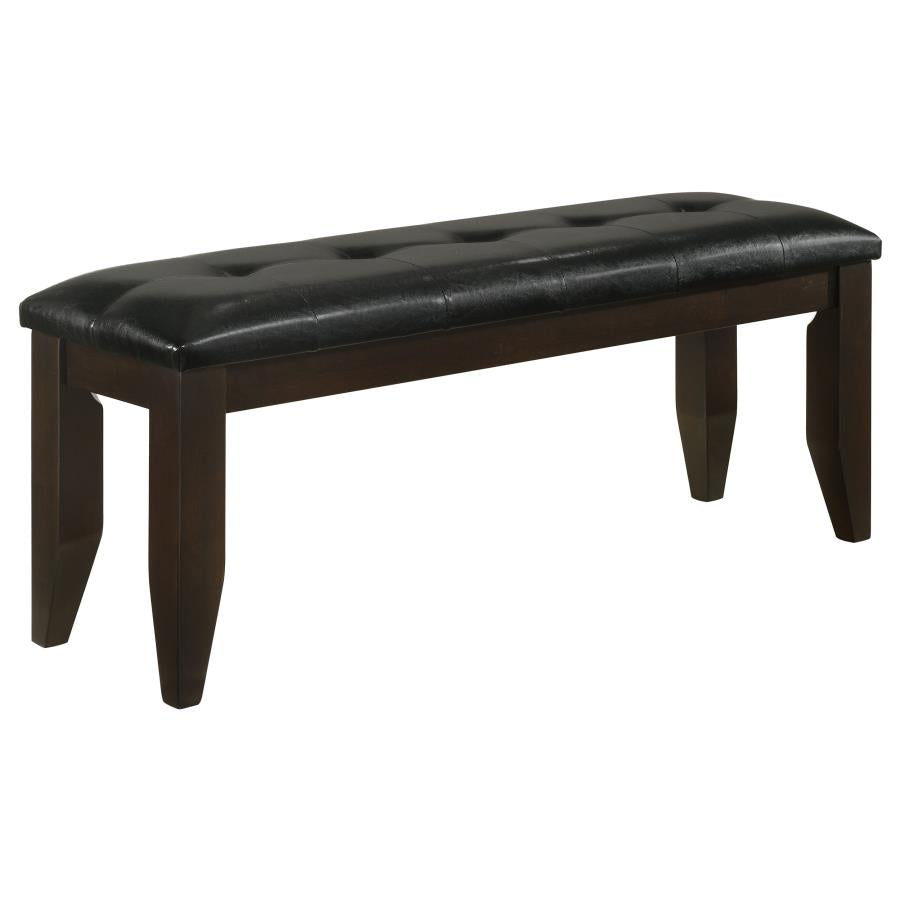 Dalila Tufted Upholstered Dining Bench Cappuccino and Black - (102723)