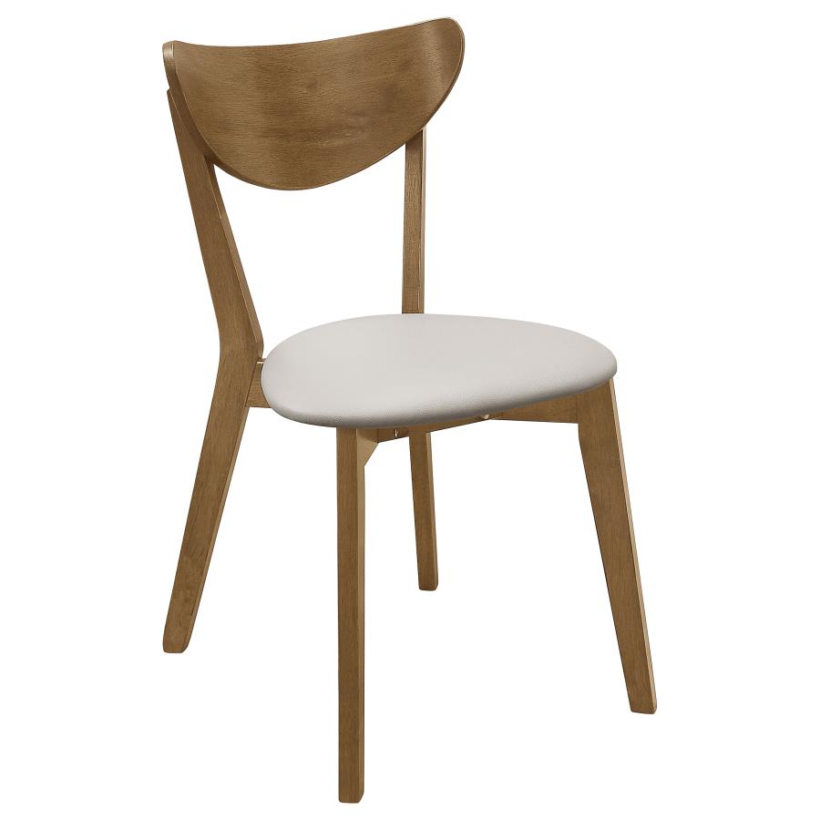 Kersey Dining Side Chairs With Curved Backs Beige and Chestnut (set of 2) - (103062)