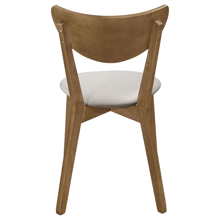 Kersey Dining Side Chairs With Curved Backs Beige and Chestnut (set of 2) - (103062)