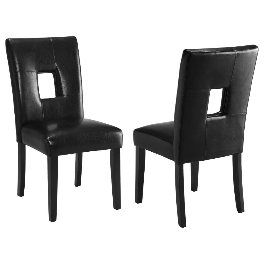 Shannon Open Back Upholstered Dining Chairs Black (set of 2) - (103612BLK)