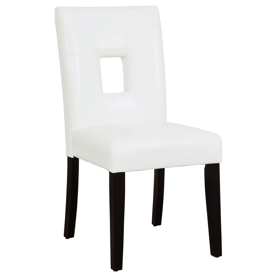 Shannon Open Back Upholstered Dining Chairs White (set of 2) - (103612WHT)