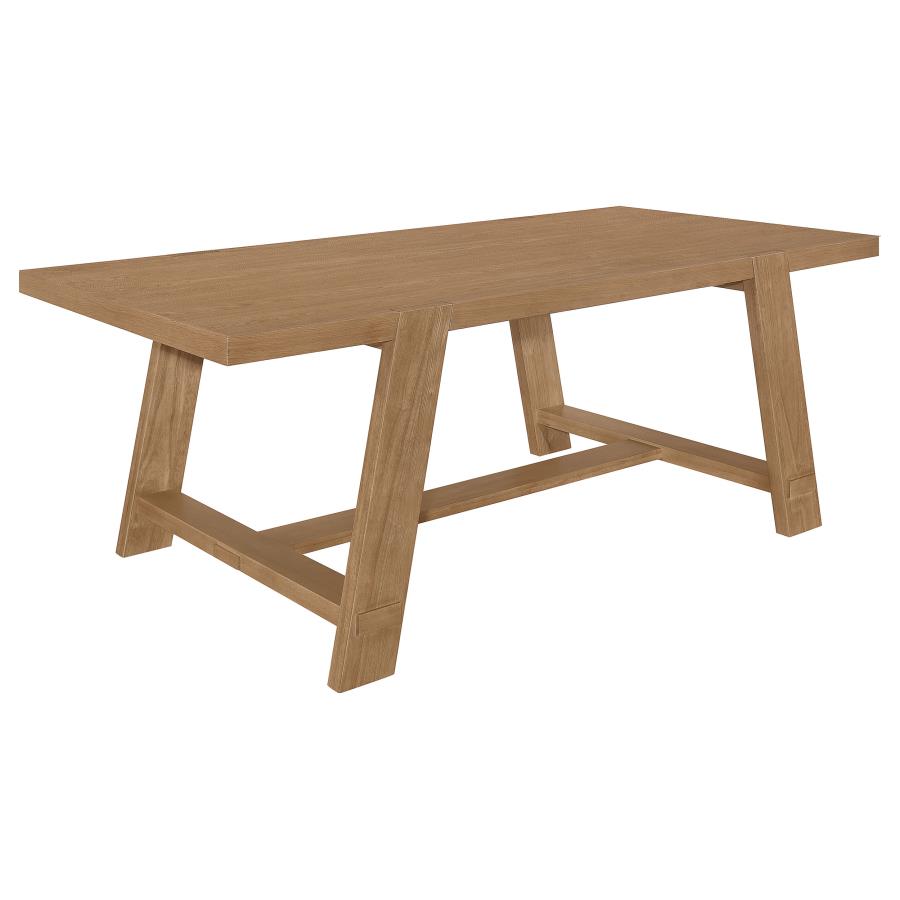 Sharon Rectangular Trestle Base Dining Table Blue and Brown - (104171)