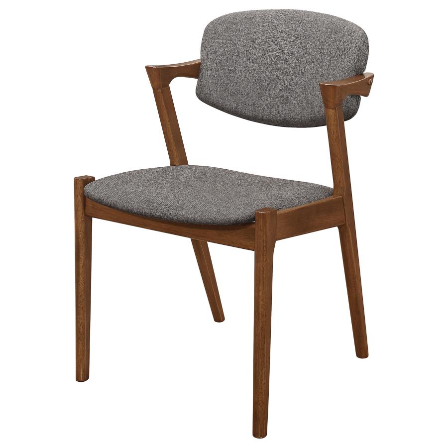Malone Dining Side Chairs Grey and Dark Walnut (set of 2) - (105352)