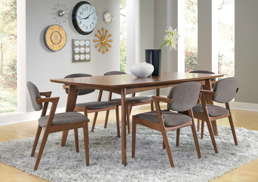 Malone Dining Side Chairs Grey and Dark Walnut (set of 2) - (105352)