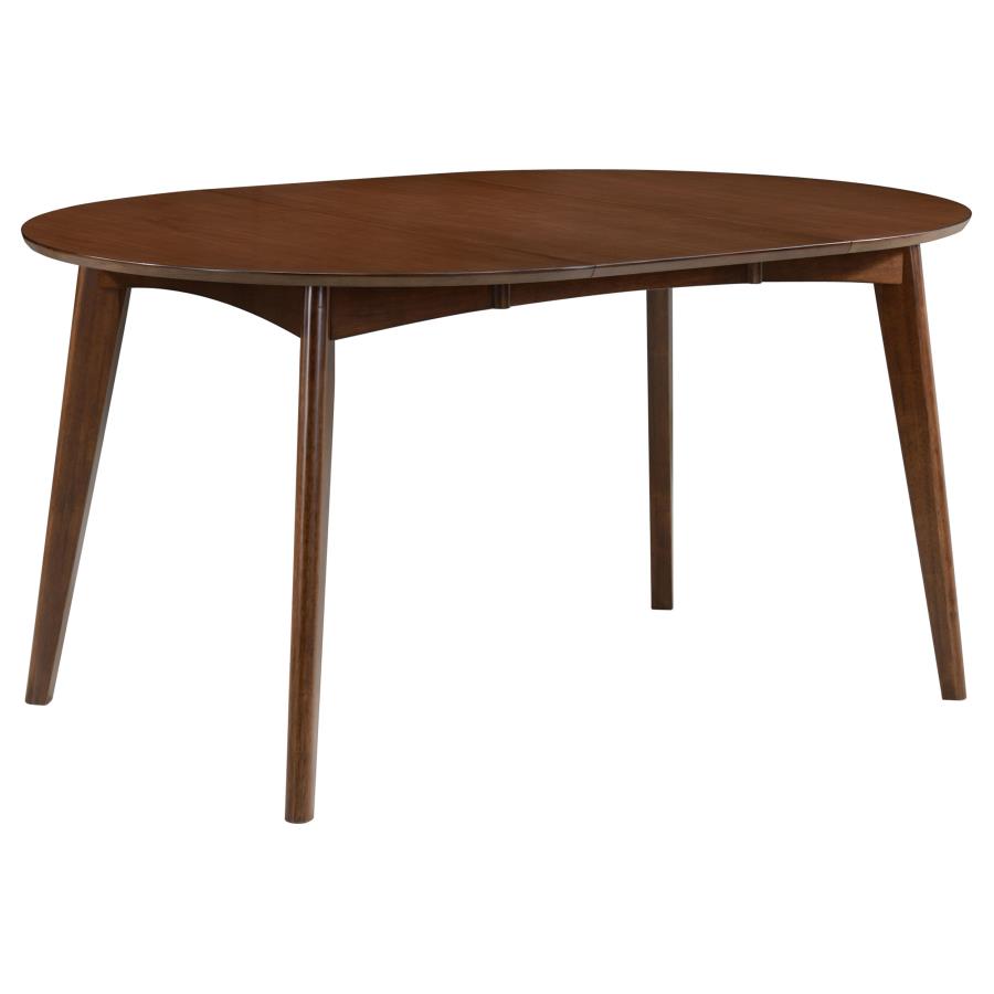 Jedda Oval Dining Table Dark Walnut - (105361)