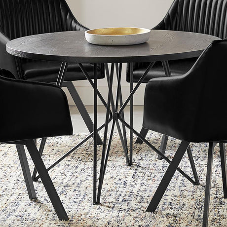 Rennes Round Table Black and Gunmetal - (106340)