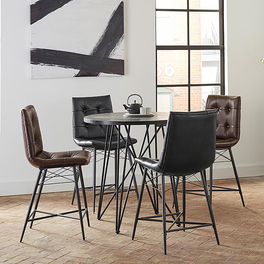 Rennes Round Table Black and Gunmetal - (106348)