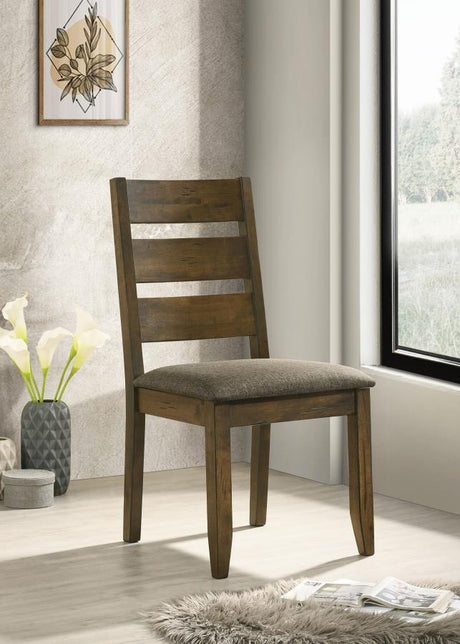 Alston Ladder Back Dining Side Chairs Knotty Nutmeg and Grey (set of 2) - (106382)