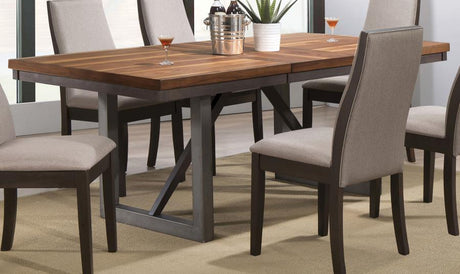 Spring Creek Dining Table With Extension Leaf Natural Walnut - (106581)