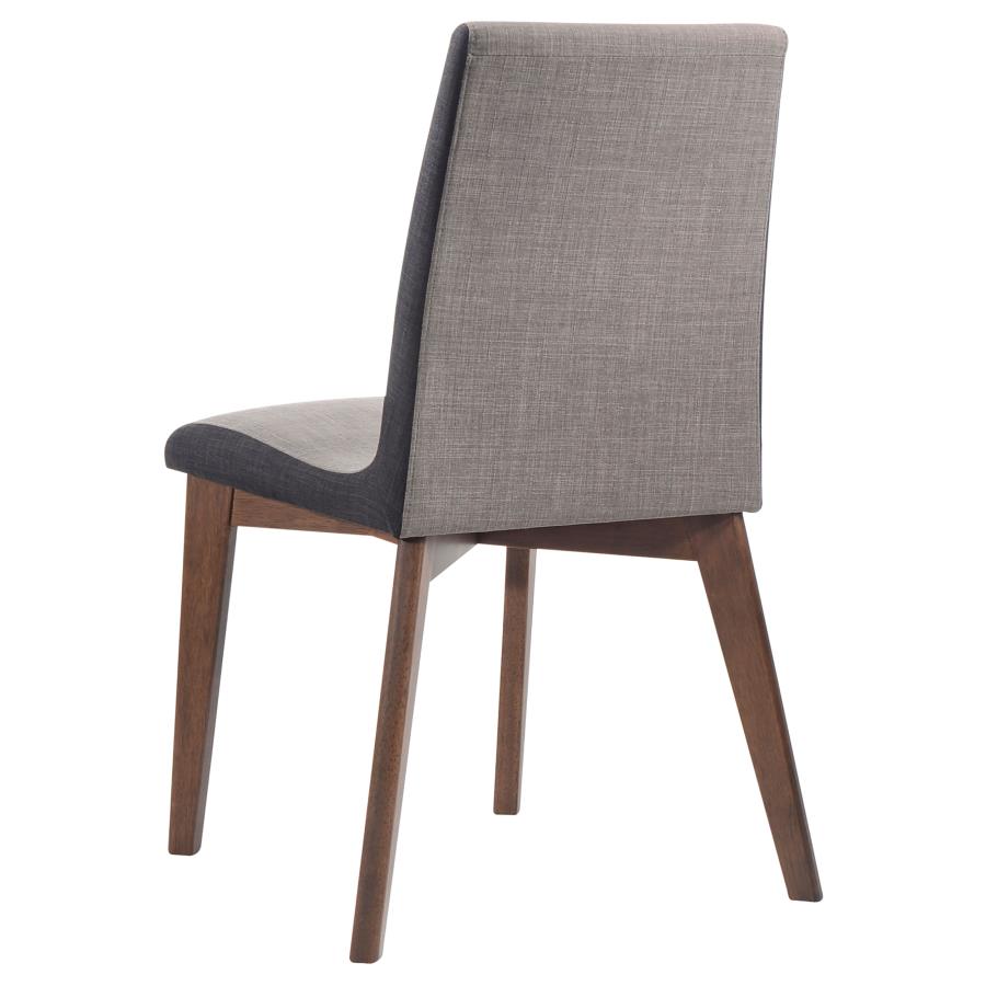 Redbridge Upholstered Side Chairs Grey and Natural Walnut (set of 2) - (106592)