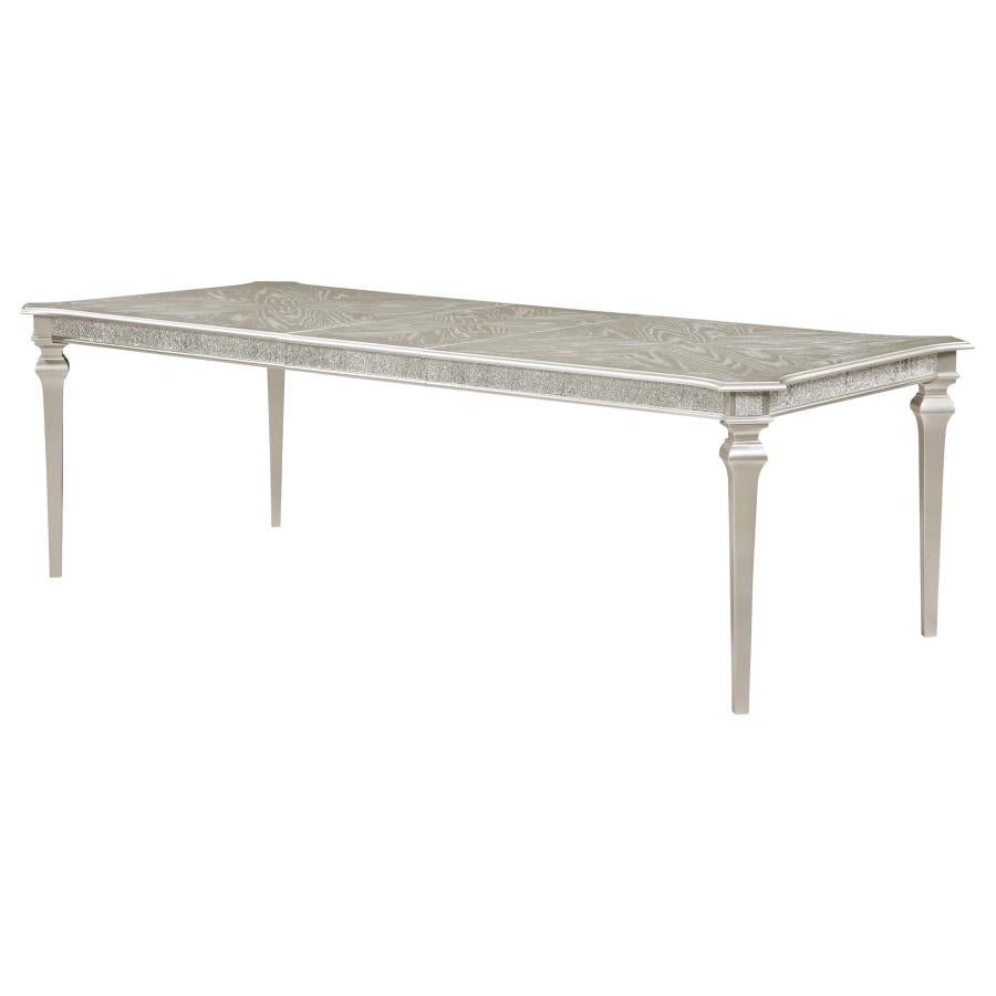 Evangeline Rectangular Dining Table With Extension Leaf Silver Oak - (107551)