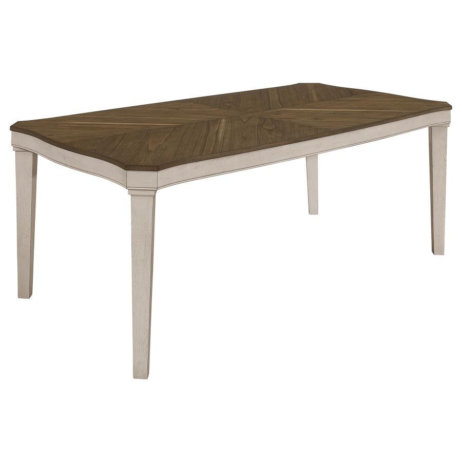 Ronnie Starburst Dining Table Nutmeg and Rustic Cream - (108051)