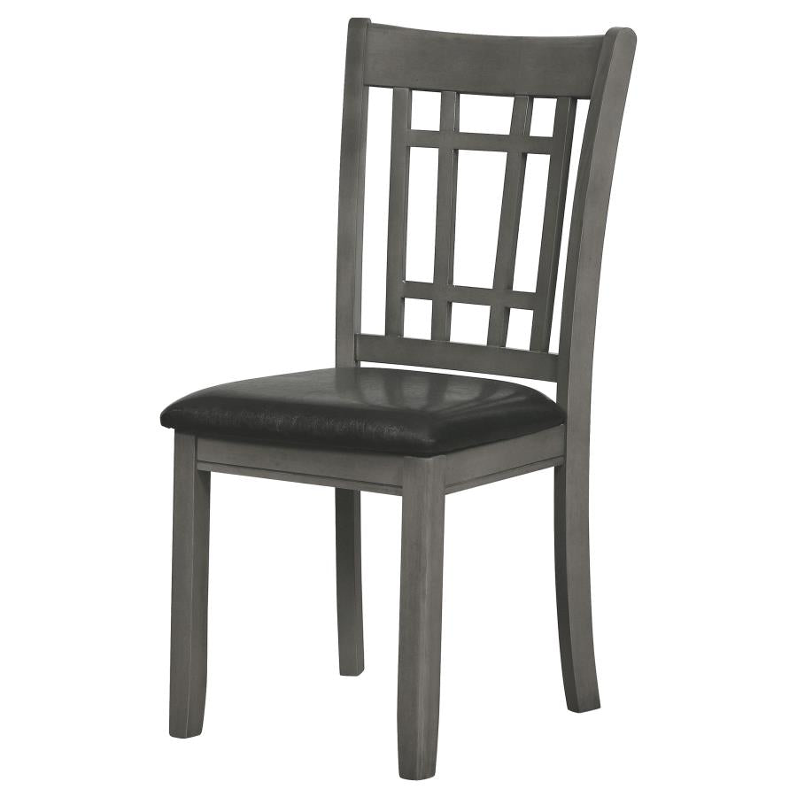 Lavon Padded Dining Side Chairs Medium Grey and Black (set of 2) - (108212)