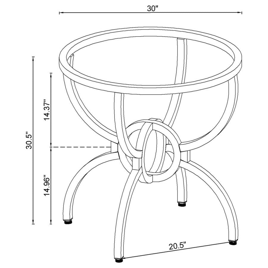 Aviano Dining Table Base Gunmetal - (108291)