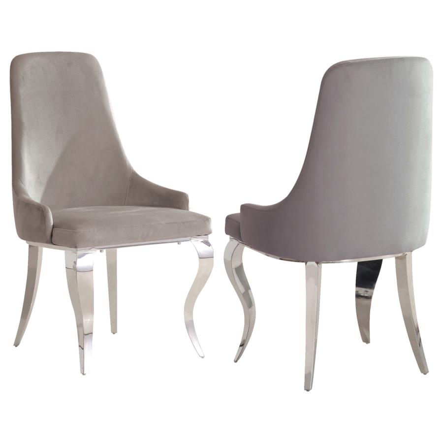 Antoine Upholstered Demi Arm Dining Side Chairs (set of 2) - (108812)
