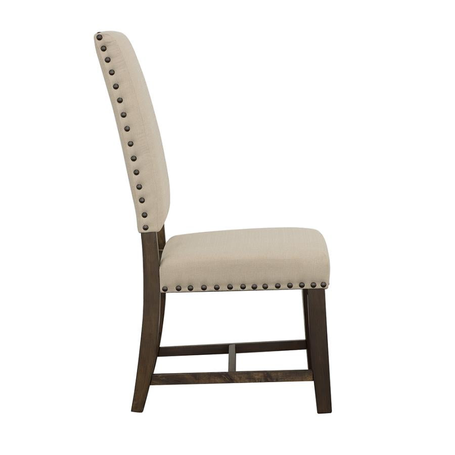 Twain Upholstered Side Chairs Beige (set of 2) - (109143)