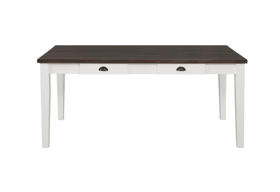 Kingman 4-drawer Dining Table Espresso and White - (109541)