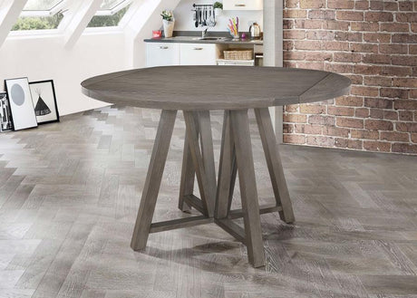 Athens Round Counter Height Table With Drop Leaf Barn Grey - (109858)