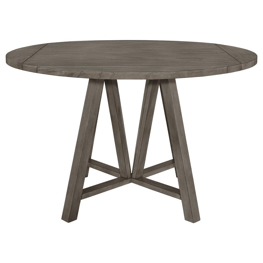 Athens Round Counter Height Table With Drop Leaf Barn Grey - (109858)
