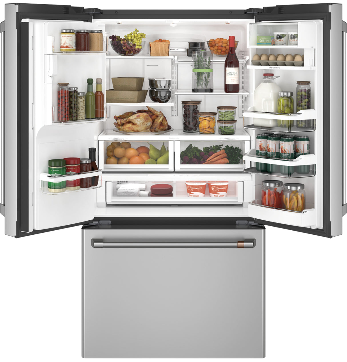 Caf(eback)(TM) ENERGY STAR(R) 22.1 Cu. Ft. Smart Counter-Depth French-Door Refrigerator with Hot Water Dispenser - (CYE22TP2MS1)