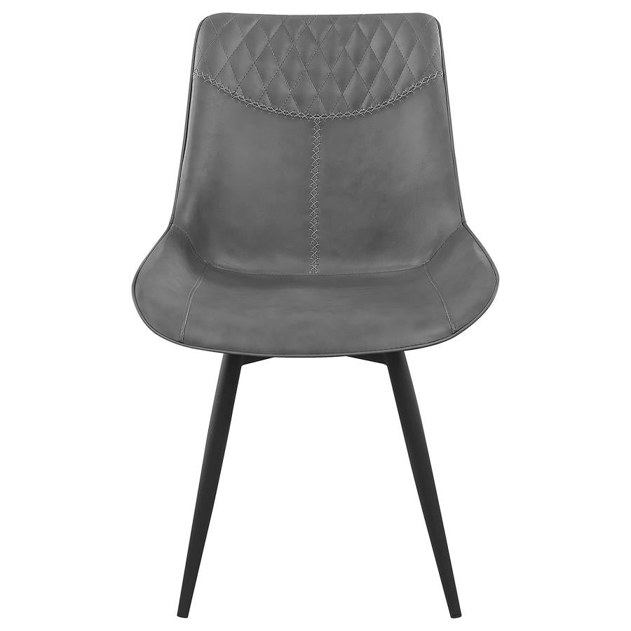 Brassie Upholstered Side Chairs Grey (set of 2) - (110272)