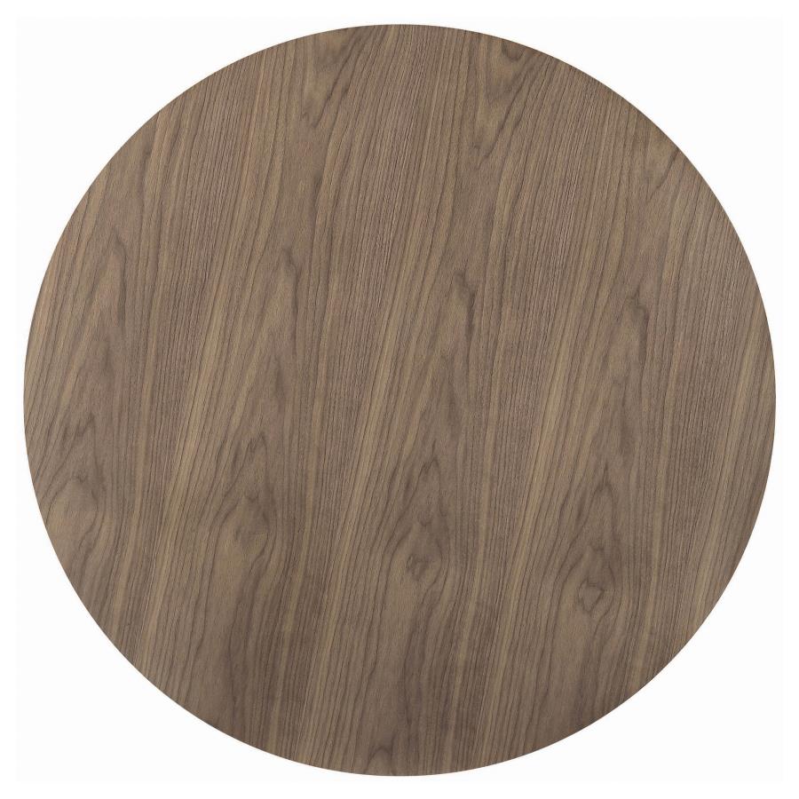 Cora Round Dining Table Walnut and Black - (110280)