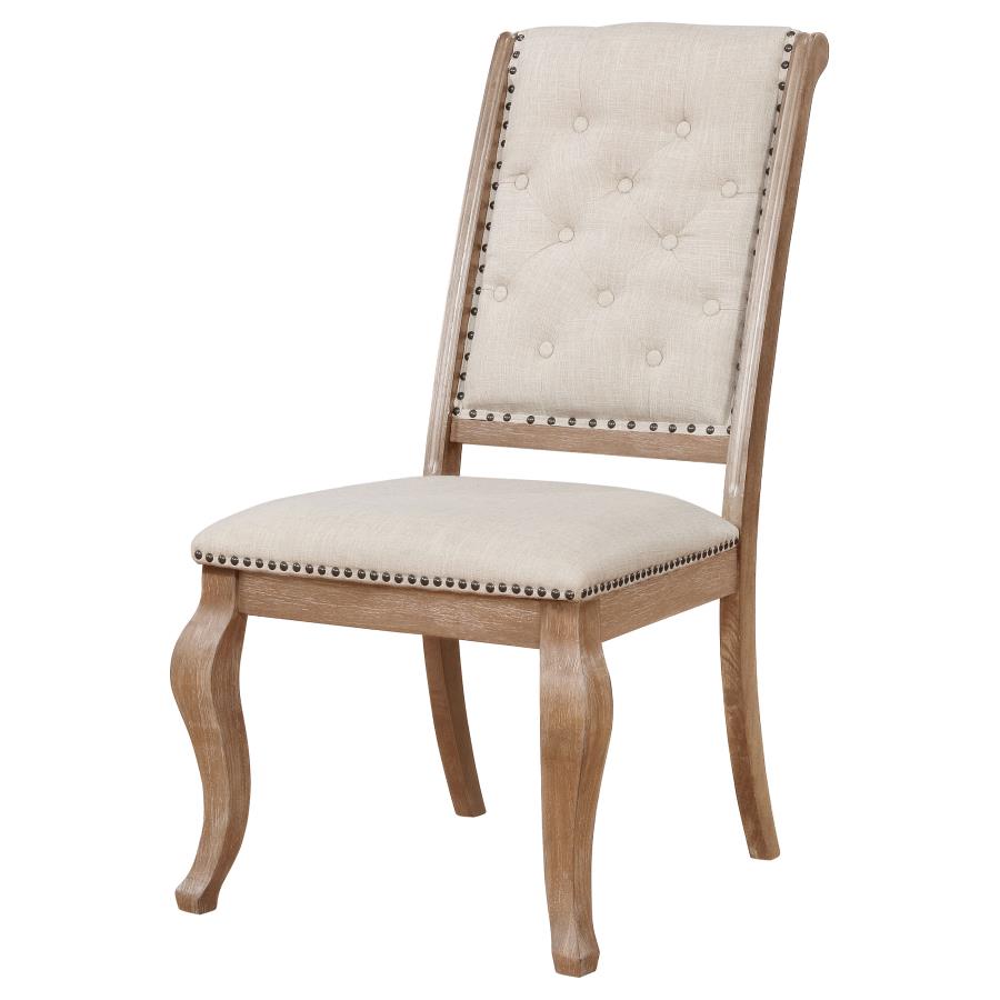 Brockway Tufted Side Chairs Cream and Barley Brown (set of 2) - (110292)